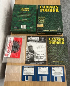 Amiga Virgin Cannon Fodder Game - Boxed & Working -👽👾Retro Gift Idea👾👽 - Afbeelding 1 van 24