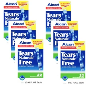 6X Tears Naturale Alcon Free Lubricant Eye Drops 6X32=192 Vials EXP. 2026 - Picture 1 of 4