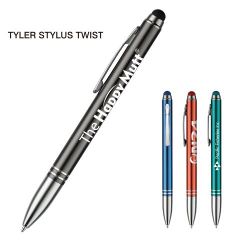 Promotional Tyler Stylus Twist Pen Imprinted with Your Logo on 100 Stylus Pens