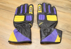 AGV Sport Motorcycle Gloves Made w Kevlar Insert Black Purple Yellow | Size XXL - Bild 1 von 8
