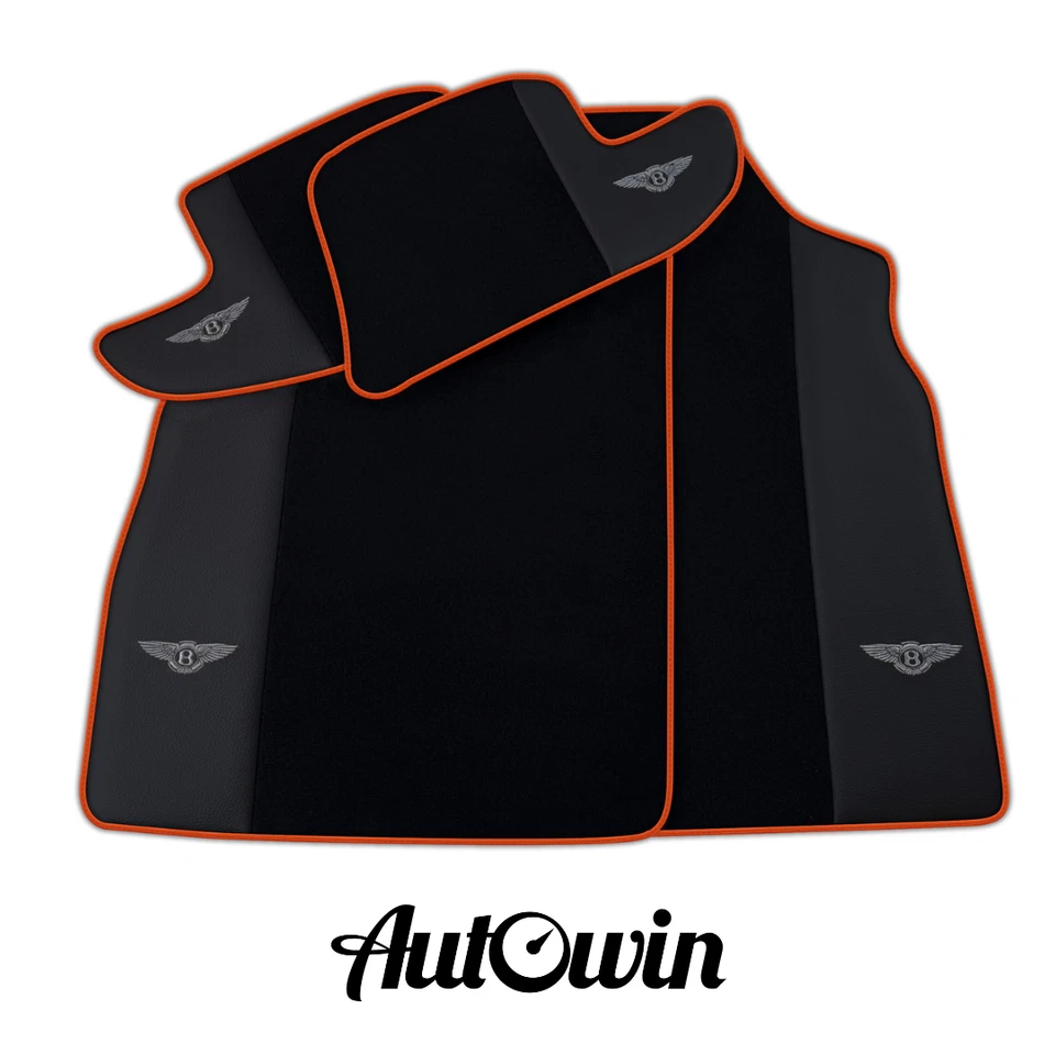 Alfombrillas negras marca AutoWin para Bentley Continental GT 2011-2018 borde rojo Foto 1 de 1