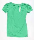 Red Herring Womens Green Polyester T Shirt Dress Size 16 Round Neck Zip