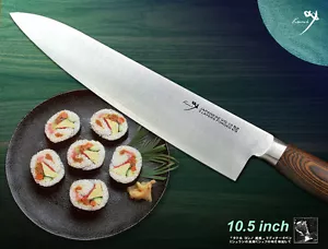 Classic Japanese Vg10 Steel Chef's knife 10.5" Gyuto Slicer Flatware Cutlery - Picture 1 of 8