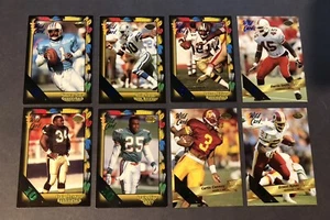 Lot Of 8 1991 & 1993 Wild Card Football 5 And 10 Stripes - Warren Moon Etc - Picture 1 of 2