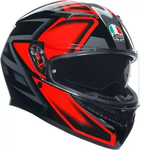 CASCO MOTO INTEGRALE AGV K3 ECE22.06 MULTI COMPOUND BLACK RED TG XL - Foto 1 di 7