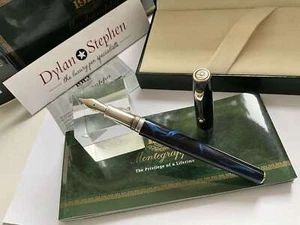 Pluma Estilográfica Montegrappa Z300 Azul Mármol Oro Medio 18K Nueva en Caja - Imagen 1 de 7