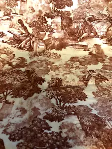 Juliette’s Garden Toile in Shades of Red by Benartex 100% Cotton 42"x 33" Quilts - Picture 1 of 8