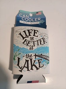 Lake, Boating, Fishing Drink Cozy Can Cooler Hugger Holder Sleeve Beer Soda Gift - Picture 1 of 2