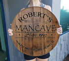 Gift Man Cave Custom Bar Sign Gift Personalized Whiskey Barrel Home decor