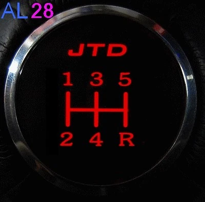 ALFA Romeo PERILLA DE CAMBIO DE VELOCIDAD ROJO LED ILUMINADO LED ROJO 5 VELOCIDADES JTD Foto 1 de 4