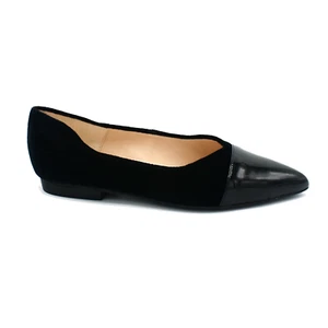 Black Patent Leather Pointed Toe Flats - Brunella 120 325 - Picture 1 of 15