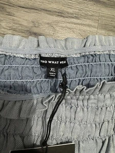 Neu mit Etikett Who What Wear Chambray bauchfreies Damenoberteil Größe XL neu blau UVP 29,99 $ - Bild 1 von 9