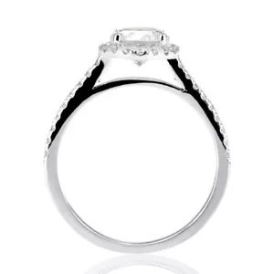 1.67 CT Brilliant Round Cut Diamond Engagement Ring 14K White Gold F/I1 - Picture 1 of 7