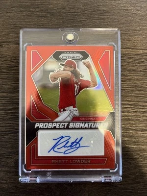 2024 Panini Prizm - Prospect Signatures Rhett Lowder #PS-RL Red Prizm /99 (RC)  - Image 1 of 3