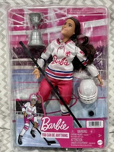 Barbie Puoi Essere Tutto Fatto Per Muovere Hockey Bambola Figura Mattel Pattino su Ghiaccio - Foto 1 di 4