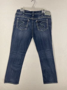 Pantalones de mezclilla Silver Jeans Co. Suki de pierna recta W34 L30 lavado oscuro usados - Imagen 1 de 10