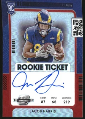 2021 Panini Contenders Optic Red #138 Jacob Harris Autograph /149 - Image 1 of 2