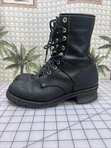 Botas de Trabajo Vintage GEORGIA LOGGER Cuero Negro Suela G920 Para Hombres Talla 7 M - Imagen 1 de 24