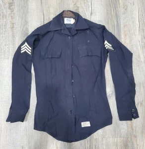 Elbeco Police/Security Uniform Long Sleeve Shirt Navy Blue 100% Wool - Size 30 - Picture 1 of 4