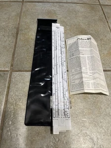 Pickett 80 Basic Student White Trig Slide Rule w/ Case And Instructions - Picture 1 of 7