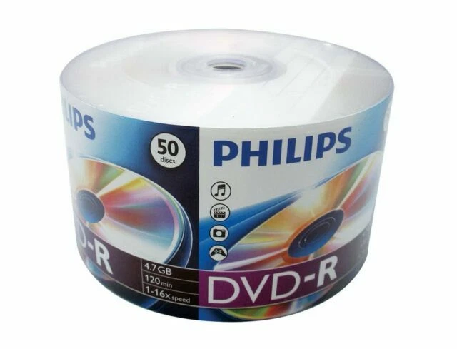 Philips DM4S6U50F/17 DVD+R 4.7GB Media Disc - 50 Pack