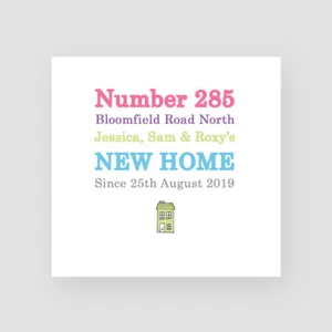 Handmade Personalised New Home Card New Start Good Luck House Custom Address - Picture 1 of 3