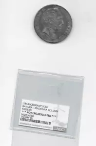 1855 Bavaria 2 Gulden Madonna and Column Scarce Pattern - Picture 1 of 2