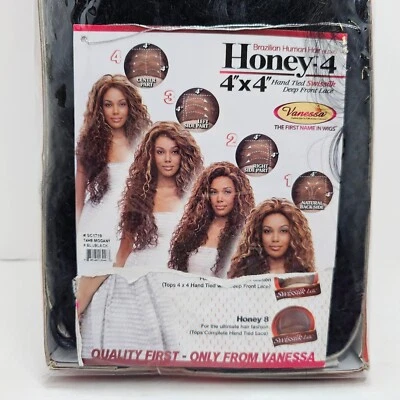Vanessa Honey-4 Brazilian Human Hair Blend Lace Wig "Mogany" - Image 1 of 4