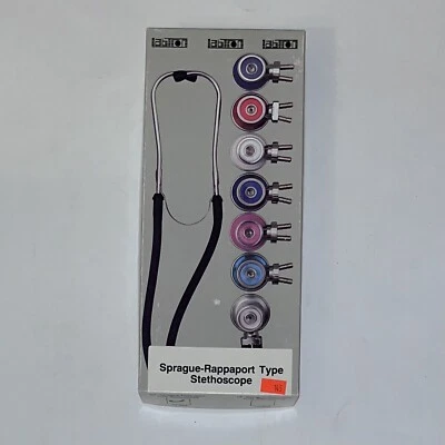 Estetoscopio profesional vintage Labtron 22" Sprague tipo Rappaport negro con caja Foto 1 de 4