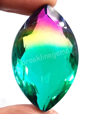 Piedra preciosa suelta EGL bi color transparente EGL corte marquesa 111,30 quilates 5FRC Foto 1 de 4