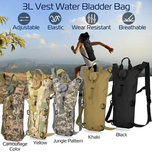 3L Water Bladder Bag Tactical Military Hiking Camping Hydration Backpack Outdoor - Picture 1 of 45