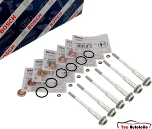 6x BOSCH Dichtung O-ring für CR Einspritzdüse VW Touareg AUDI A4 A5 Q7 3,0 TDI  - Bild 1 von 3