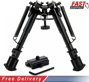 6-9Inch Rifle Bipod Adjustable Picatinny Bipod with Adapter for Hunting Shooting - Picture 1 of 10