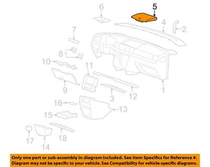 FORD OEM 04-07 Freestar Instrument Panel Components-Cover 5F2Z17044F58AAC - Picture 1 of 2