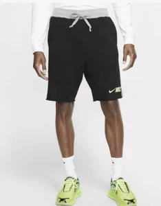 Nike Air Max 90 Alumni Frayed Hem French Terry Shorts Black Men’s Small - Picture 1 of 5