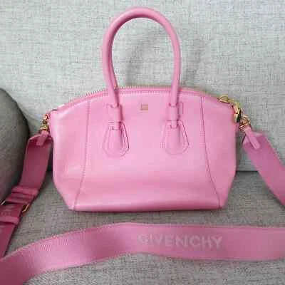Bolso Bandolera Givenchy Barbie Rosa Mini Antigona Deportivo Cuero Pequeño Asa Superior Foto 1 de 4
