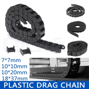 Cable Carrier Drag Chain Plastic Towline Machine Tool Nested 1M 7*7 10*10 10*20 - Picture 1 of 19