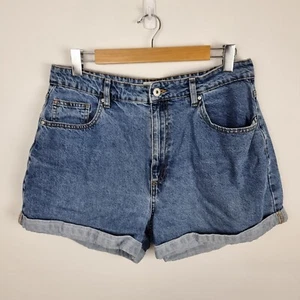 Cotton On Denim Shorts Size 16 High Rise Mom - Picture 1 of 4