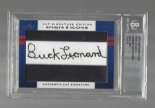 Buck Leonard HOF Beckett Authentic 2012 Leaf Sports Icons Cut Signature 23/32 ⚾