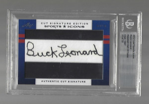 Buck Leonard HOF Beckett Authentic 2012 Leaf Sports Icons Cut Signature 23/32 ⚾
