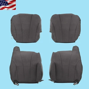 1999 2000 2001 2002 Silverado Work Truck Full Set Cloth Seat Cover Dark Gray - Picture 1 of 11