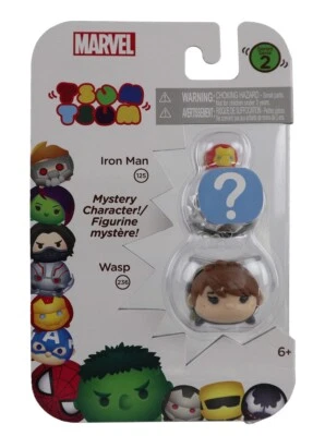 Tsum Tsum Marvel Mystery Paquete de 3 Iron Man Avispa Serie 2 Disney Nuevo Foto 1 de 2