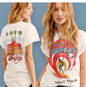 Daydreamer Retro Concert The Beach Boys 1983 Tour White Sz small New With Tags - Picture 1 of 17