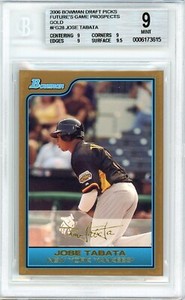 2006 Bowman Draft Picks Futures Game Prospects Gold FG28 Jose Tabatha BGS 9 Mint