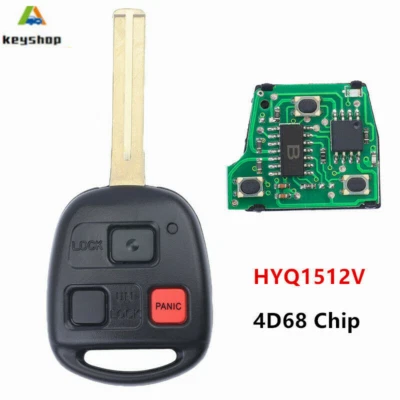 Remote Key Fob 3Button 4D68 Chip for 2003-2008 Lexus GX470 LX470 FCC ID:HYQ1512V Foto 1 de 2