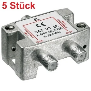 SAT Verteiler Splitter für Satelliten LNB Kabel 1 IN 2 OUT 100dB digital DVB-S - Bild 1 von 1