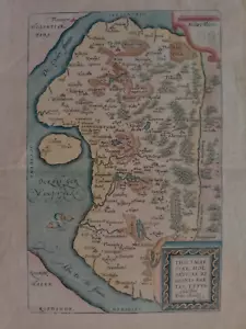 Ortelius Schleswig Holstein Thietmarsia Germania map carta geoografica 1580 - Foto 1 di 6