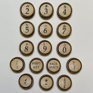 16x Lasergeschnittene Schreibmaschinenteile aus Holz - Bild 1 von 1