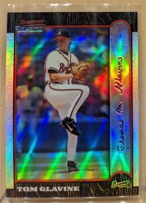 1999 Bowman Chrome SILVER REFRACTOR #270 Tom Glavine Braves HOF RARE PARALLEL - Image 1 of 2