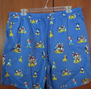 New Disney Parks Mickey Friends Shorts XL Cotton Elastane Waist 39+ Side 20 I 8 - Picture 1 of 5